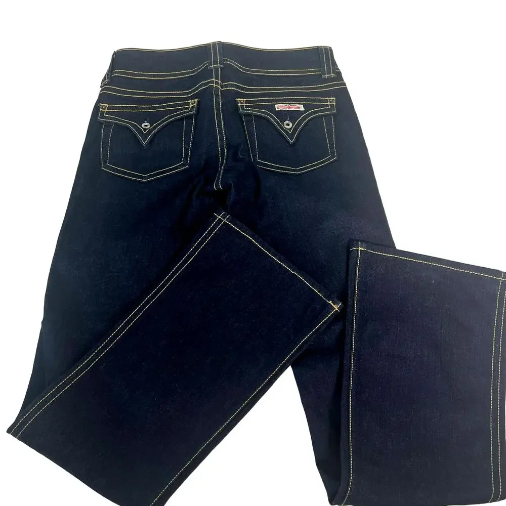 HUDSON Dark Wash  Denim Blue Made in USA Jeans Cotton Spandex Stretch 107906  29